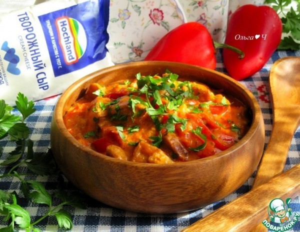 Свинина в сливочно-томатном соусе