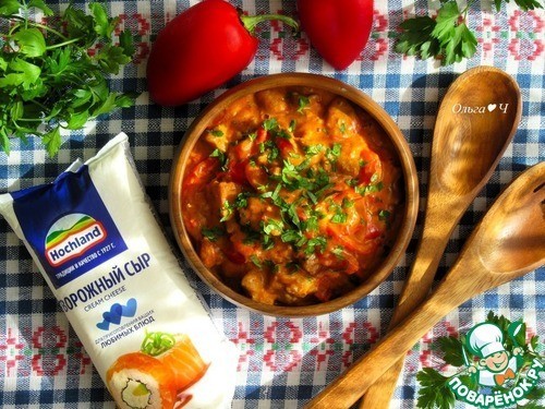 Свинина в сливочно-томатном соусе