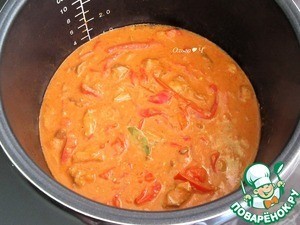 Свинина в сливочно-томатном соусе