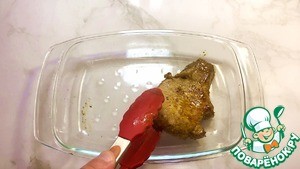 Свиной стейк на овощной подушке Свиной стейк на овощной подушке