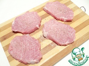 Свиные отбивные в грибном кляре