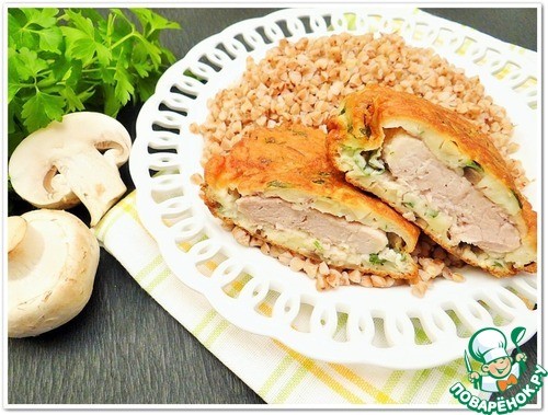 Свиные отбивные в грибном кляре