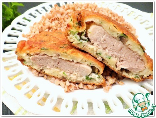 Свиные отбивные в грибном кляре