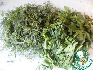 Сырная панировка с зеленью и блюда с ней