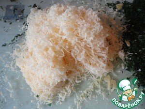 Сырная панировка с зеленью и блюда с ней