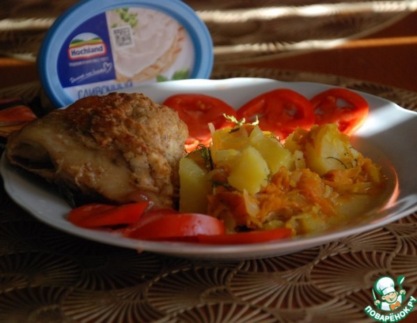 Сырно-чесночная курица Сырно-чесночная курица