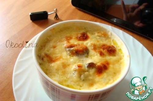 Сырный гратен с мидиями Сырный гратен с мидиями