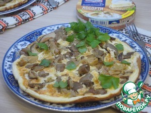 Сырный омлет с грибами Сырный омлет с грибами