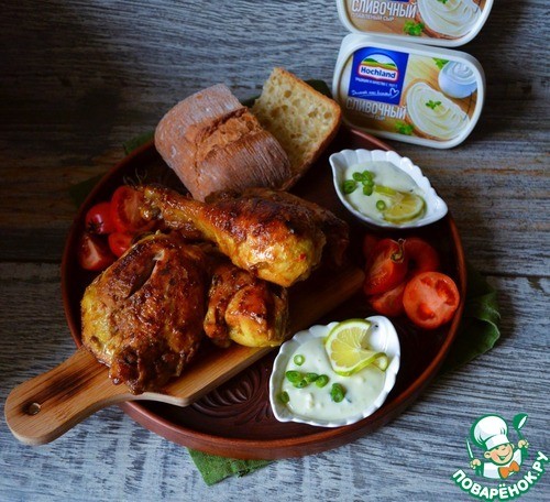 Сырный соус к жареной курице