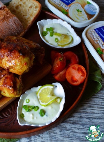 Сырный соус к жареной курице