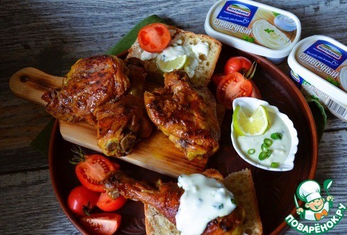 Сырный соус к жареной курице