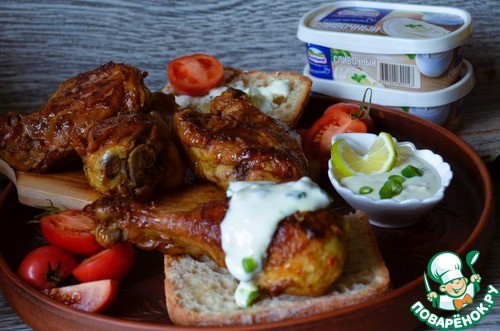 Сырный соус к жареной курице