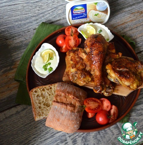 Сырный соус к жареной курице