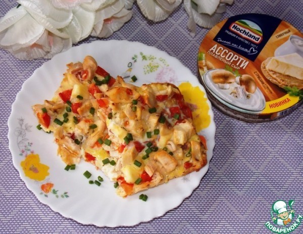 Сытная запеканка с яичной заливкой Сытная запеканка с яичной заливкой