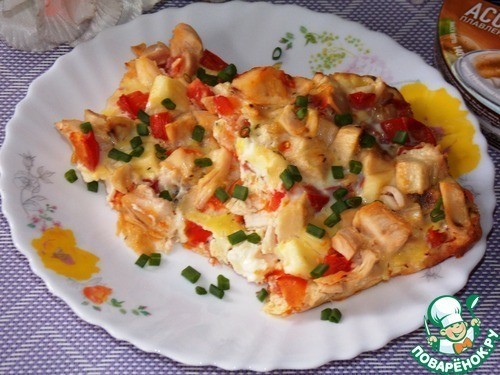 Сытная запеканка с яичной заливкой Сытная запеканка с яичной заливкой