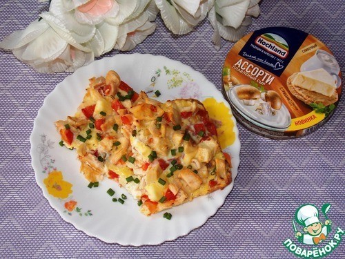 Сытная запеканка с яичной заливкой Сытная запеканка с яичной заливкой