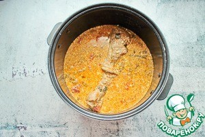 Тушеная голень индейки в соусе Тушеная голень индейки в соусе