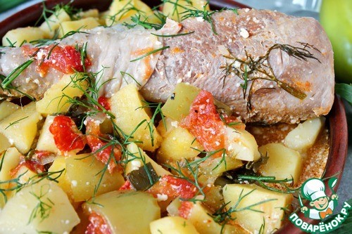 Тушеная голень индейки в соусе Тушеная голень индейки в соусе