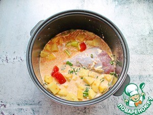 Тушеная голень индейки в соусе Тушеная голень индейки в соусе