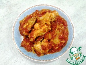 Тушеная курица со специями и курагой Тушеная курица со специями и курагой