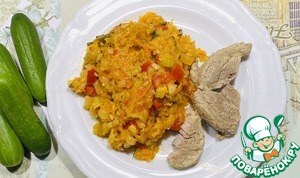 Тушеная пекинская капуста с овощами