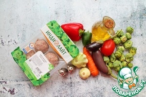 Тушеные овощи с фрикадельками