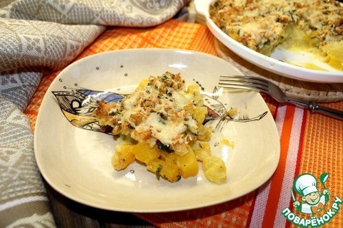 Тыквенно-кабачковый гратен Тыквенно-кабачковый гратен