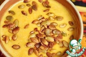 Тыквенный суп с плавленым сыром Тыквенный суп с плавленым сыром