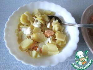 Винегрет из картофеля и фаршированного перца Винегрет из картофеля и фаршированного перца