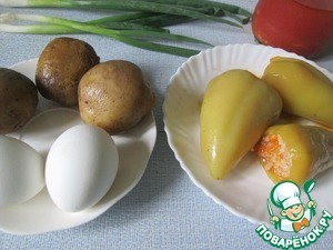 Винегрет из картофеля и фаршированного перца Винегрет из картофеля и фаршированного перца