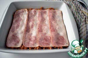 Запеченная полента с мясным соусом Запеченная полента с мясным соусом