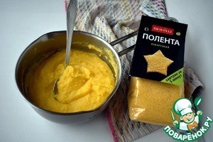 Запеченная полента с мясным соусом Запеченная полента с мясным соусом