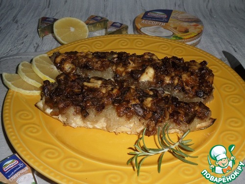 Запеченная скумбрия с овощами и сыром Запеченная скумбрия с овощами и сыром