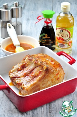 Запеченная свиная корейка в мандариновом соусе Запеченная свиная корейка в мандариновом соусе