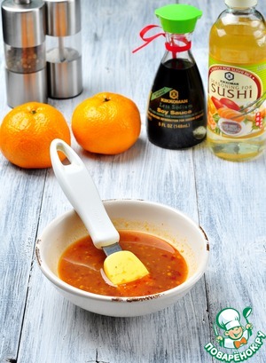 Запеченная свиная корейка в мандариновом соусе Запеченная свиная корейка в мандариновом соусе