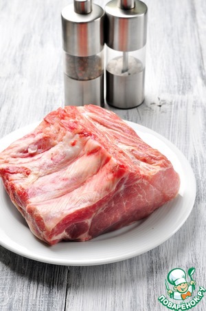 Запеченная свиная корейка в мандариновом соусе Запеченная свиная корейка в мандариновом соусе