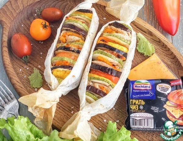 Запеченные овощи с курицей и сыром Запеченные овощи с курицей и сыром