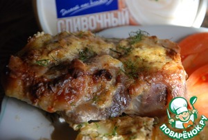 Запеченный картофель с сырными ребрышками