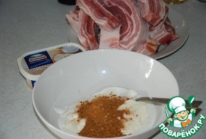 Запеченный картофель с сырными ребрышками