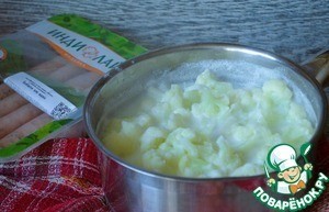 Запеканка из цветной капусты и колбасок Запеканка из цветной капусты и колбасок