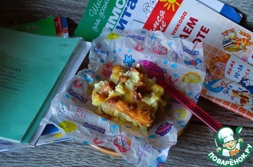 Запеканка из цветной капусты и колбасок Запеканка из цветной капусты и колбасок