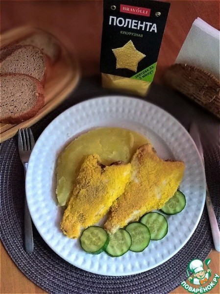 Жареная камбала в хрустящей панировке Жареная камбала в хрустящей панировке