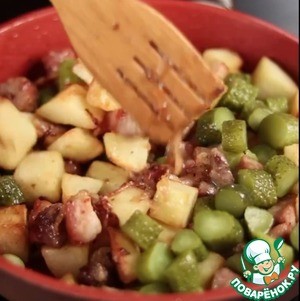 Жареный картофель с мясом Жареный картофель с мясом