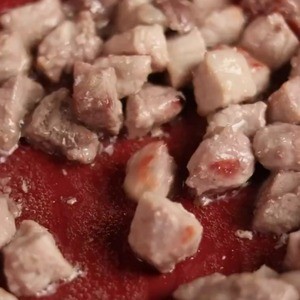 Жареный картофель с мясом Жареный картофель с мясом