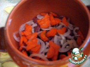 Жаркое в горшочке под сырной шапочкой Жаркое в горшочке под сырной шапочкой