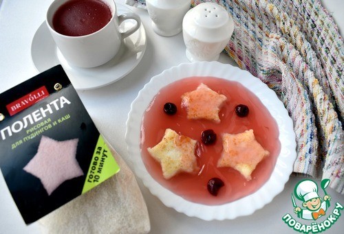 Звездочки из поленты с ягодным киселем