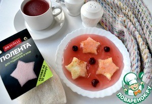 Звездочки из поленты с ягодным киселем