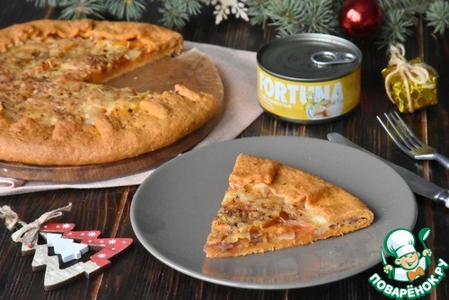 Томатная галета с тунцом