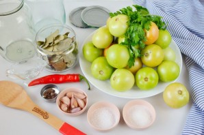Консервированные зеленые помидоры Консервированные зеленые помидоры