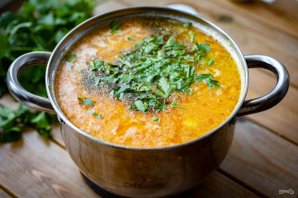 Суп с кукурузной крупой и курицей Суп с кукурузной крупой и курицей